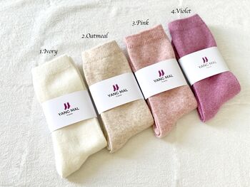 Cashmere Wool Socks, 3 of 6