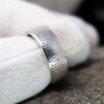 Sterling Silver Fingerprint Memorial Ring, 3 of 4