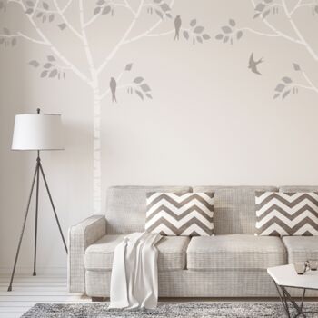 Birch Tree And Swallows Stencil Pack, 5 of 8