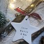 Personalised Christmas 'From Our House' Ceramic Star, thumbnail 3 of 5