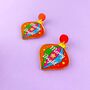 'Merry And Bright' Colourful Christmas Earrings, thumbnail 5 of 11