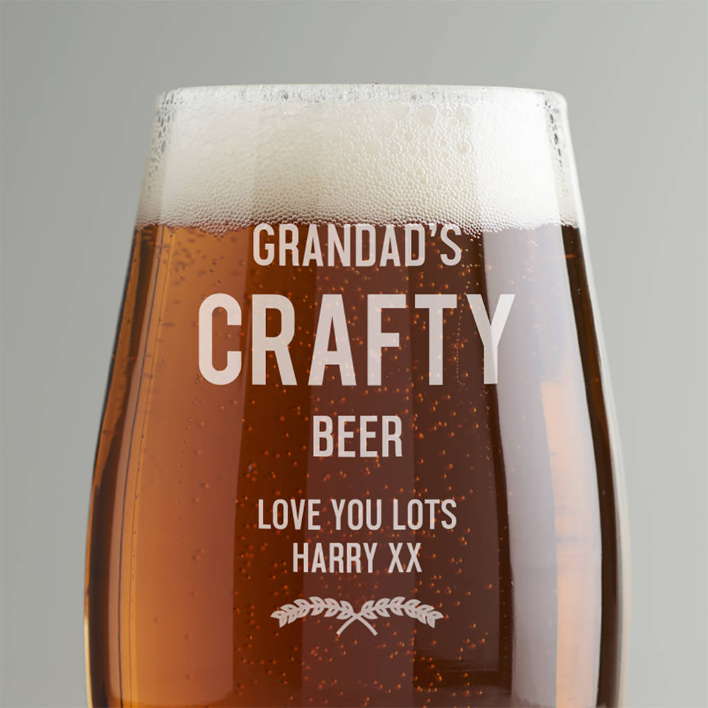 Personalised Craft Beer Glass By Becky Broome
