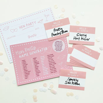 Hen Party Name Game And Stickers, 3 of 3