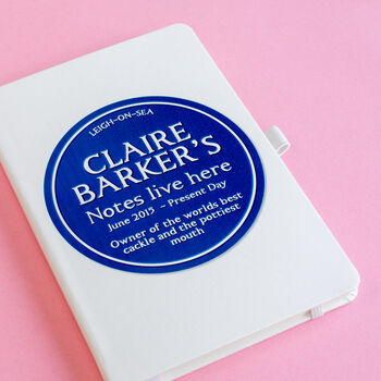 Personalised Blue Plaque Notebook, 7 of 10