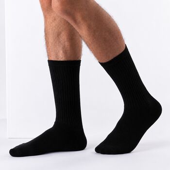 Luxury Alpaca Dress Socks In Black, 2 of 3