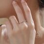 Sterling Silver Irregular Shape Skinny Ring, thumbnail 3 of 12