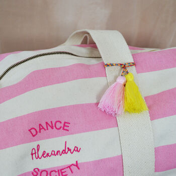 Embroidered Ballerina Dance Duffle Bag, 7 of 12