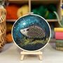 Hedgehog In A Hoop Needle Felting Craft Kit, thumbnail 1 of 4