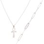 Sterling Silver Egyptian Ankh Chain Necklace Set, thumbnail 5 of 11