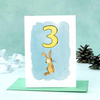 Rabbit Third Birthday Card, 8 of 8