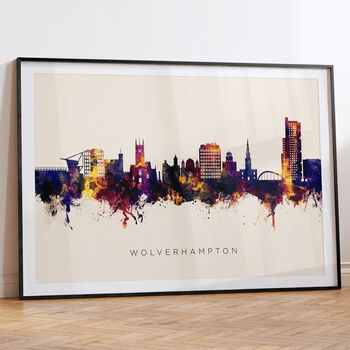 Wolverhampton Skyline Cityscape Art Print, 6 of 12
