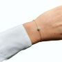 Lux Stone Bracelet Rose Or Gold Plated 925 Silver, thumbnail 2 of 8