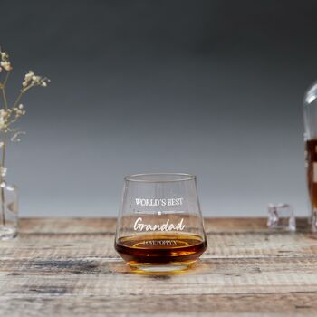 World's Best Grandad Personalised Whiskey Glass, 3 of 5