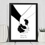 Personalised Romantic Holding Hands Print, thumbnail 6 of 7