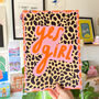Yes Girl Leopard Pattern Art Print, thumbnail 2 of 3