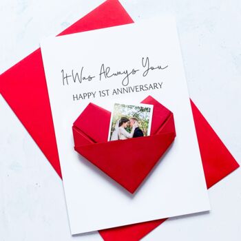 Personalised Origami Anniversary Card – Always You Design For Husband, Wife Or Partner, 2 of 9