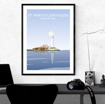 St Mary's Lighthouse Art Print, 2 of 3