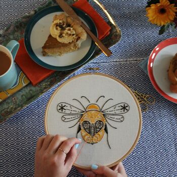 Whimsical Bumblebee Embroidery Kit, 11 of 12