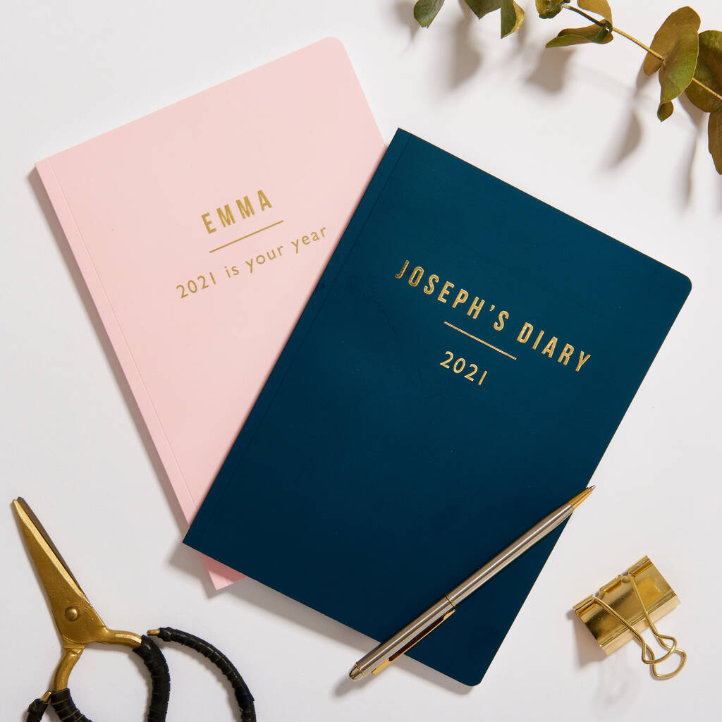 Personalised 2021 A5 Diary By Posh Totty Designs Creates