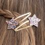 Kids Star Glitter Hair Clips, thumbnail 1 of 5