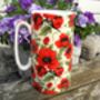 Large China Jug In Vibrant Poppy Design, thumbnail 7 of 8