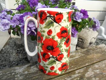 Large China Jug In Vibrant Poppy Design, 7 of 8