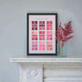 Pink Watercolour Swatches Vintage Fine Art Print, thumbnail 1 of 4