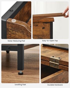 Slim Side Table With Charging Station Usb Ports, 10 of 12
