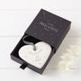 'Thinking Of You' Ceramic Heart Decoration In Gift Box, thumbnail 1 of 3