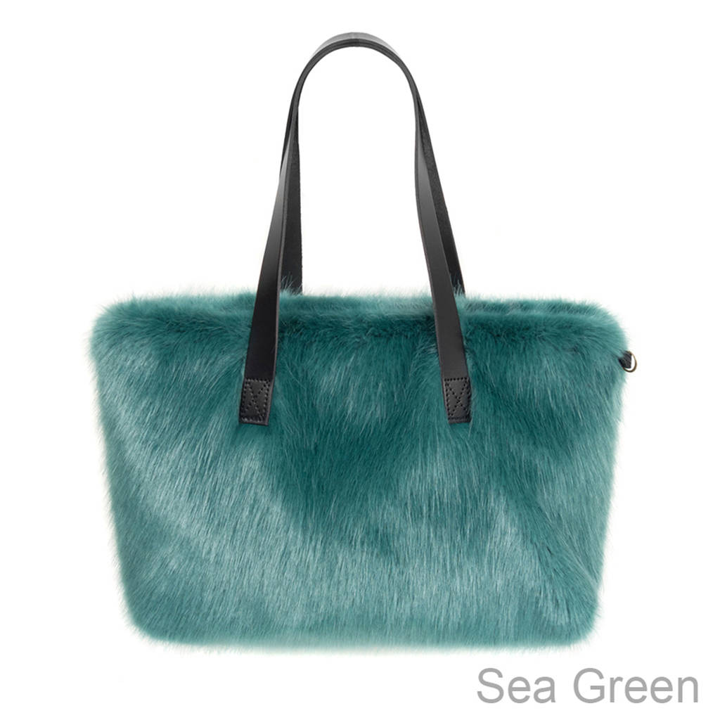 Faux Fur Vegan Kersey Tote Bag By Helen Moore | notonthehighstreet.com