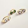 14ct Gold Plated Double Gemstone Ring, thumbnail 3 of 9