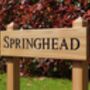 Premium Engraved Oak Free Standing House Sign, thumbnail 3 of 4