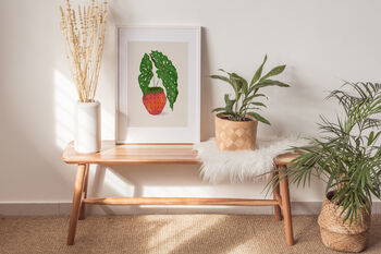Begonia Houseplant Illustrated A4 Plant Art Print, 3 of 12