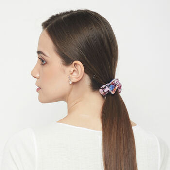 100% Silk Small Scrunchie Tiny Bloom, 3 of 3
