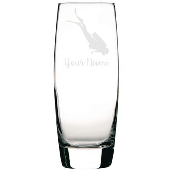 Personalised Scuba Diving Engraved Glass, 2 of 7