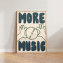 More Music Hand Drawn Wall Art Print, thumbnail 3 of 9