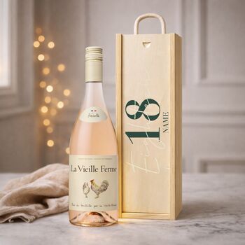 Personalised 18th Birthday Rosé Wine Gift Set, 3 of 8
