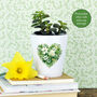 Personalised Floral Heart Teacher Plant Pot, thumbnail 1 of 3
