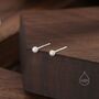 Sterling Silver Frosted Ball Stud Earrings, thumbnail 6 of 12