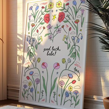 Chappell Roan 'Good Luck, Babe!' Floral Pop Lyric Art Print, 7 of 7