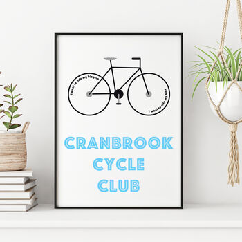 Personalised Cycling Club Print, 7 of 12