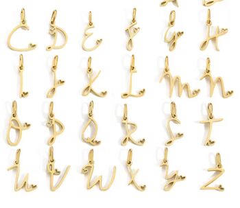 Heart Adorned Handwritten Initial Necklace, 10 of 10