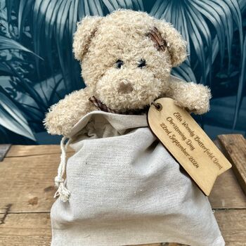 Personalised Teddy Bear In A Bag, 3 of 7