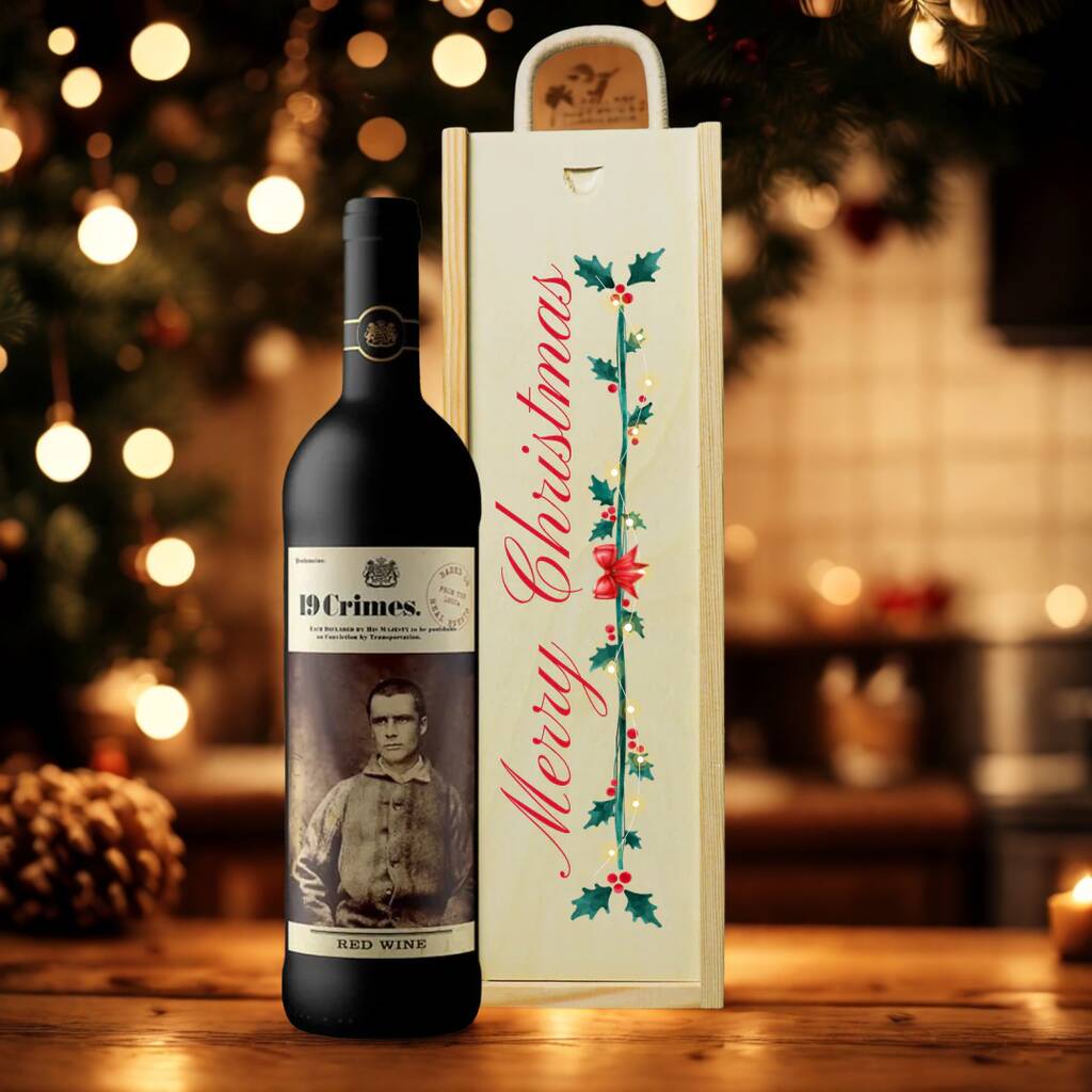 Merry Christmas 19 Crimes Red Wine Gift Set, 1 of 3