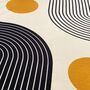 Orange And Black Geometric Abstract Ecru Cushion Cover, thumbnail 2 of 7