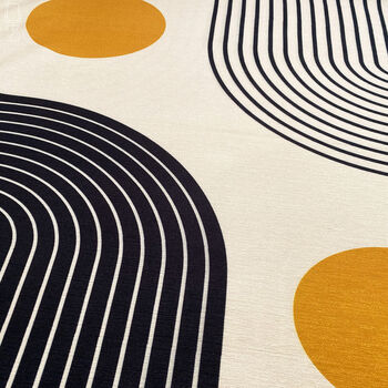 Orange And Black Geometric Abstract Ecru Cushion Cover, 2 of 7