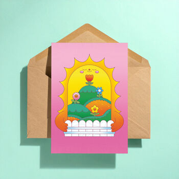 Sunshine Garden Greeting Card, 3 of 4