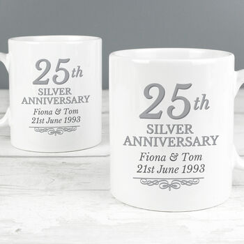 Personalised 25th Anniversary Mug Set, 2 of 3