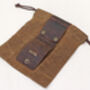 Canvas And Leather Foraging And Walking Pouch, thumbnail 5 of 12
