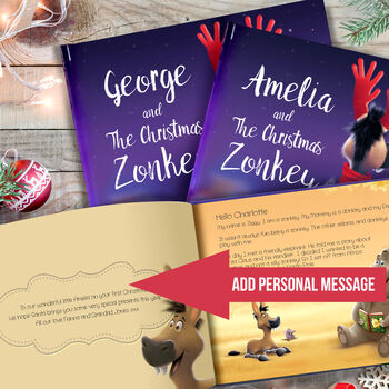 Personalised "The Christmas Zonkey" Story Book, 3 of 8